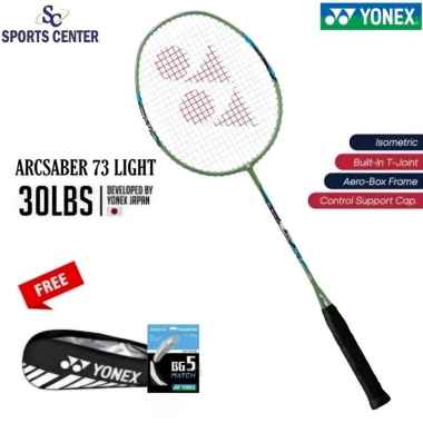 New Full Set Raket Badminton Yonex Arcsaber / Arc Saber 73 light 5U G5 YELLOW
