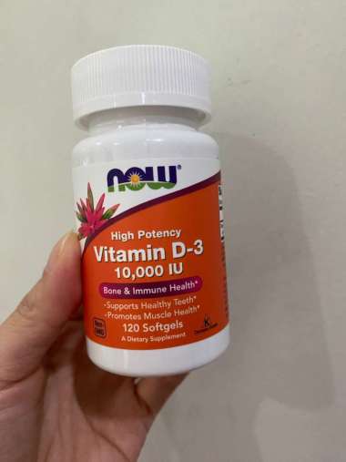 NOW FOOD VITAMIN D3 10000 IU - Vit D D-3 10000IU 120 Softgels