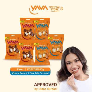 YAVA Paket Popcorn 2 Rasa (6 x 60g)