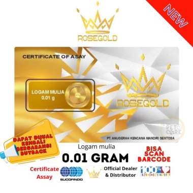 EMAS MINI ROSEGOLD 0.01 GRAM LOGAM MULIA