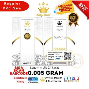 EMAS MINI BABYGOLD NEW PVC 0.005 GRAM LOGAM MULIA