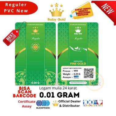 EMAS MINI BABYGOLD NEW PVC 0.01 GRAM LOGAM MULIA