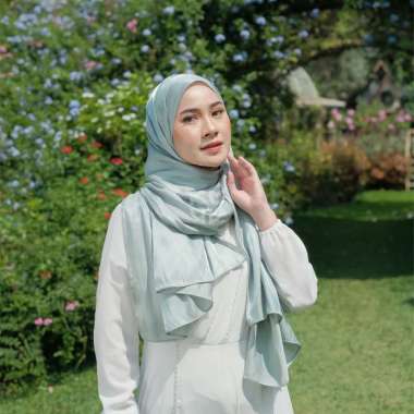 Koyu Hijab Pashmina Shimmer Rose SAGE GREEN