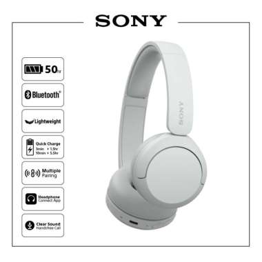 Headphone SONY WH-CH520 On Ear Wireless Bluetooth Putih