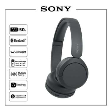 Headphone SONY WH-CH520 On Ear Wireless Bluetooth Hitam