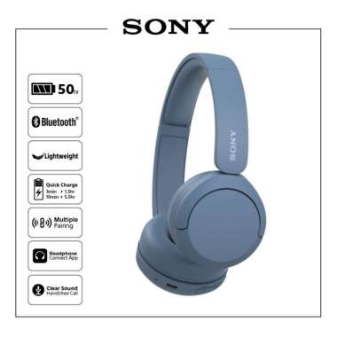 Headphone SONY WH-CH520 On Ear Wireless Bluetooth Biru