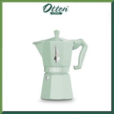 Bialetti - Mokapot Moka Exclusive Green - Mokapot 6 Cups - Alat Seduh Kopi Manual