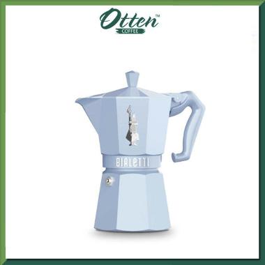 Bialetti - Mokapot Moka Exclusive Light Blue - Mokapot 6 Cups - Alat Seduh Kopi Manual