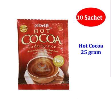 DELFI Hot Cocoa Indulgence Renceng @25gr coklat hotcocoa minuman coklat 10pc+Bublewrap