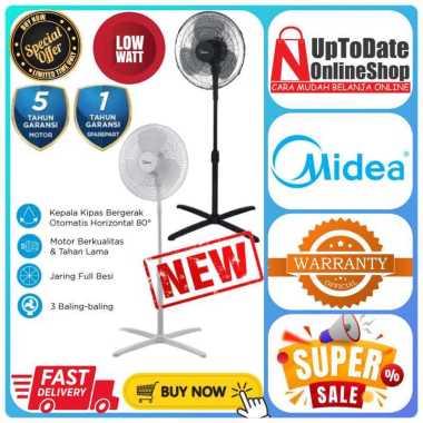 KIPAS ANGIN BERDIRI MIDEA MFS160M0BDW MFS160M0BDK MFS-160M0 MFS160 SUPER LOW WATT KIPAS STAND FAN 16
