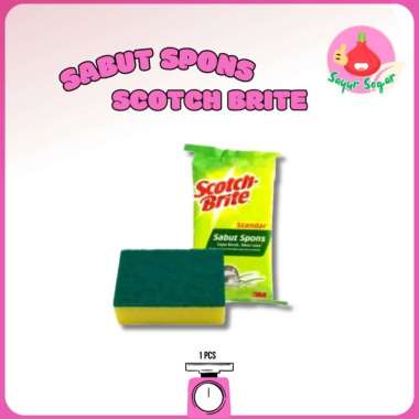 Scotch Brite Sabut Spons/ Sabut Cuci Piring - Bawang Bagus