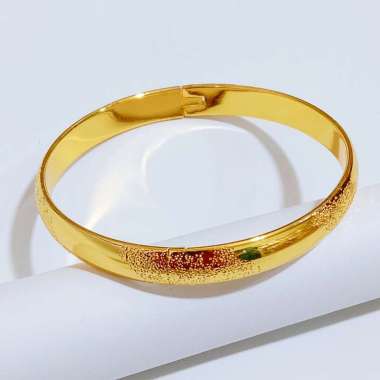 GBD35 Grosir Gelang Bangle Lebar 8 mm Gelang Bangkok Dewasa Lapis Emas