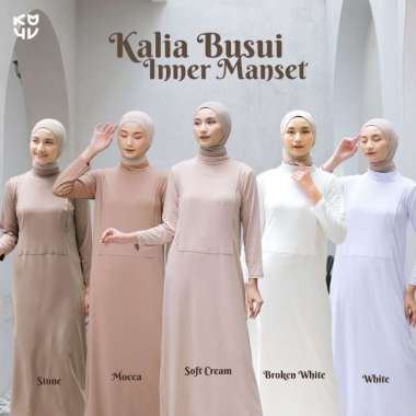 Koyu Hijab Iner Manset Dress Jersey Premium Kalia Busui LIGHTGREY