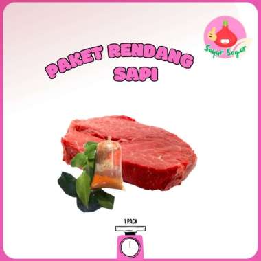 Sayur Segar - Paket Daging Sapi Segar Plus Bumbu Rendang GIling 500gr +Bumbu