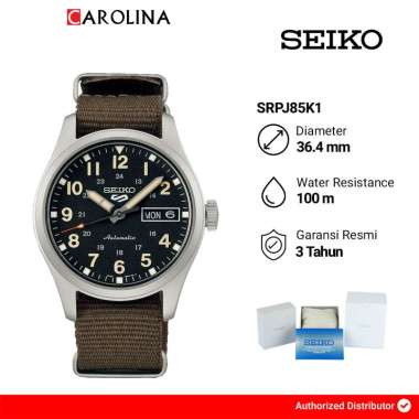 Seiko SRPJ85K1 Jam Tangan 5 Sports Otomatis Military Green NATO Strap
