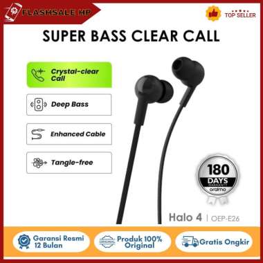 Oraimo Headset / Handsfree New OEP-E26 Black & White Super Bas