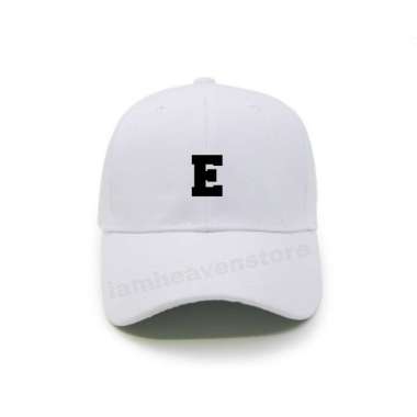 Topi Baseball Warna Putih Huruf Alfabet Inisial A B C D E F G H I J K L M N O P Q R S T U V W X Y Z 