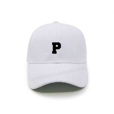 Topi Baseball Warna Putih Huruf Alfabet Inisial A B C D E F G H I J K L M N O P Q R S T U V W X Y Z