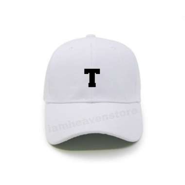 Topi Baseball Warna Putih Huruf Alfabet Inisial A B C D E F G H I J K L M N O P Q R S T U V W X Y Z 
