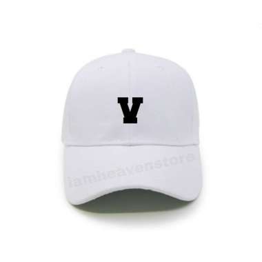 Topi Baseball Warna Putih Huruf Alfabet Inisial A B C D E F G H I J K L M N O P Q R S T U V W X Y Z 
