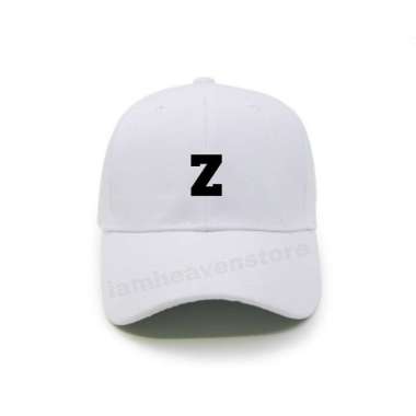 Topi Baseball Warna Putih Huruf Alfabet Inisial A B C D E F G H I J K L M N O P Q R S T U V W X Y Z