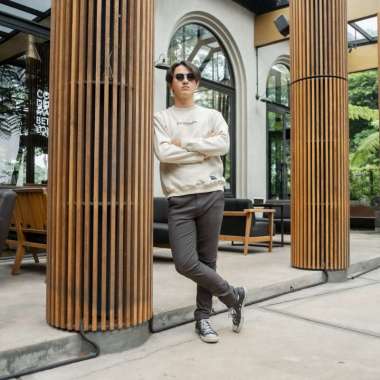 BAPIN Alpha Chino Long Pants - Celana Chino Pria XL (33-34) Grey Rabbit