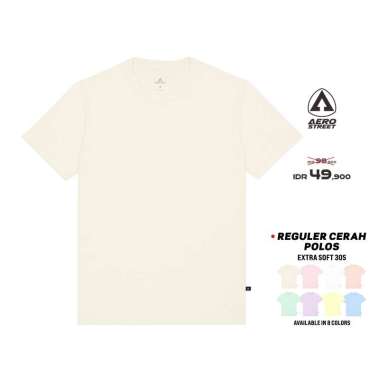 Aerostreet Extra Soft T Shirt Reguler Polos Cerah Kaos T-Shirt KBAAA Lilac M