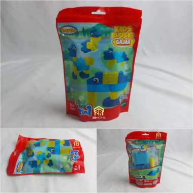 Mainan Edukasi Balok Plastik Susun Hewan Kids Block Animal Bricks 4in1 5in1 Gajah