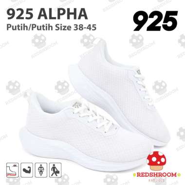 Sepatu Sneakers Kerja Pria 925 Alpha Series Putih Putih Lokal Nyaman Ringan Working Sneakers 45 Puti