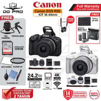 Canon EOS R50 kit 18-45mm + 55-210mm Mirrorless Camera EOS R 50 Resmi