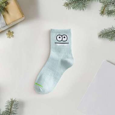 OEM ONE-P626 Kaos Kaki Panjang Diatas Mata Kaki Pria Wanita Motif Mata Garis / Kaus Kaki Pendek Moti