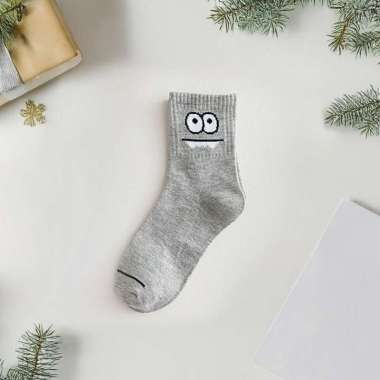 OEM ONE-P626 Kaos Kaki Panjang Diatas Mata Kaki Pria Wanita Motif Mata Garis / Kaus Kaki Pendek Moti