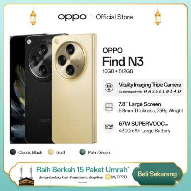 OPPO Find N3 16/512GB (Handphone Garansi Resmi) black