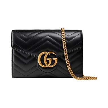 Gucci GG Marmont Matelassé Mini Bag Black Ghw Black