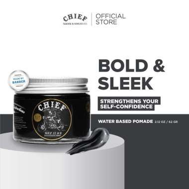 CHIEF SOLID BLACK - Pomade Water Based 2,12oz