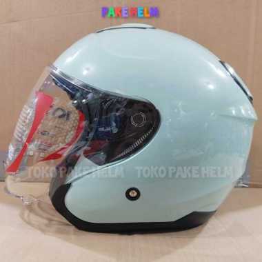 helm kyt kyoto sage green hijau half face M