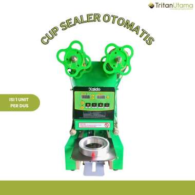 Mesin Cup Sealer Full Otomatis KAIDO Mesin Press Gelas 12 - 22 OZ