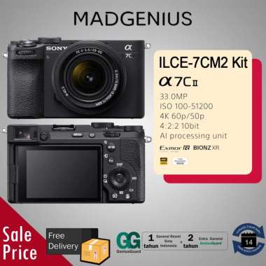 SONY Original A7CII Kit / SONY Alpha A7C II Kit Lensa 28-60mm / Kamera full-frame Alpha 7C mark 2 / 