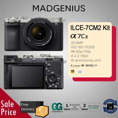 SONY Original A7CII Kit / SONY Alpha A7C II Kit Lensa 28-60mm / Kamera full-frame Alpha 7C mark 2/ K