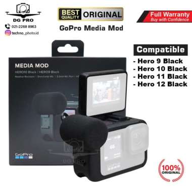 GoPro Media Mod for Hero 9 Hero 10 Black - GoPro Hero9 Hero10 Original