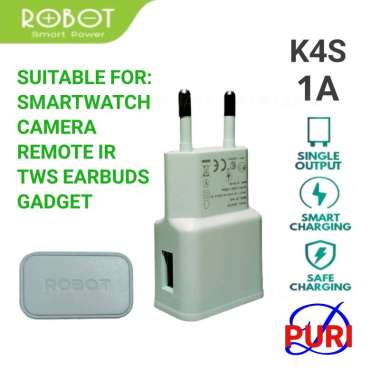 Robot Adapter Charger 5V 1A RT-K4 Adaptor for CCTV Camera Smart Watch TWS Earbuds Lampu LED