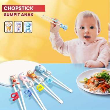 OEM SK-C987 Chopstick Sumpit Anak Karakter Animal Alat Makan Anak Bayi / Sumpit Latihan Anak Chopsti