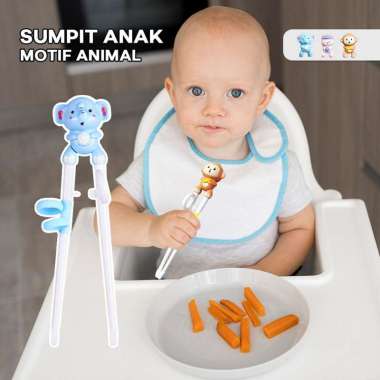 OEM RB-C987 Chopstick Sumpit Anak Karakter Animal Alat Makan Anak Bayi / Sumpit Latihan Anak Chopsti