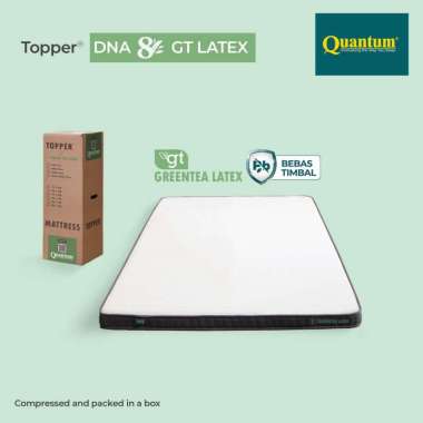 Quantum Topper Greentea Latex DNA 8cm - Kasur Spring bed Springbed 180 x 200