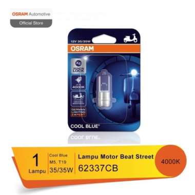 Osram Lampu Depan Motor Honda Beat Street 2017-on - 62337CB -Cool Blue - Yellow