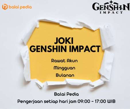 Joki Rawat Akun Genshin Impact 7 Hari Biasa