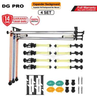 Expander Roll Background Bar Manual 3 - 4 set Original Studio Foto 3 SET