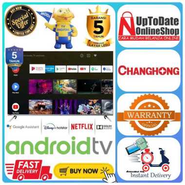 TV CHANGHONG L32H7 L32 H7 L-32H7 ANDROID SMART TV 32INCH LED TV HD DIGITAL TV FRAMELESS TECHNOLOGY C