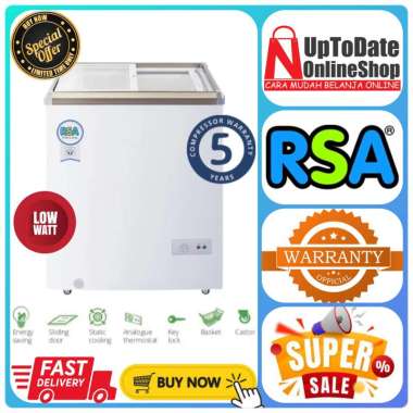CHEST FREEZER RSA XS110 XS-110 XS 110 POWERFUL FREEZING SUPER LOW WATT SLIDING GLASS RSA FREEZER BOX