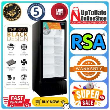 SHOWCASE / LEMARI PENDINGIN RSA AGATE240 AGATE 240 AGATE-240 SUPER COOLING SUPER LOW WATT CHILLER RS